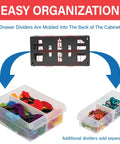 26 Drawer Plastic Storage Cabinet showing dividers and bead sorting option