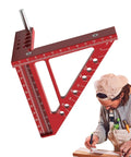 Multi Angle Measuring Ruler For Hole Positioning And Precision Marking In Woodworking With Aluminum Alloy Rust Resistant Build Burr Free Edges