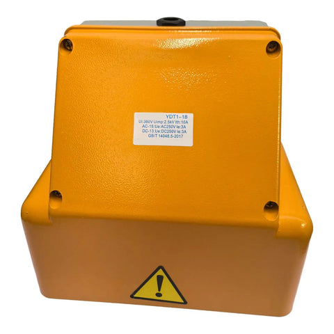 380V AC Foot Pedal Switch Double Pedal With YDT1 18 1 NO 1 NC Per Pedal Compatible With Temco CN0005 yellow casing