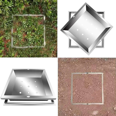 Hidden Street Ready Stainless Steel Manhole Covers For Lawn And Green Belts 12 to 40 Inches flush mount on grass and soil