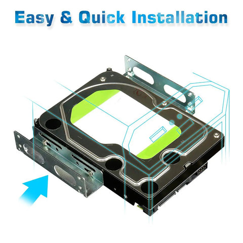 Built Like A Tank 3.5 To 5.25 Inch Drive Bay Adapter For Hdd And Ssd Storage Straight Up Transforms Your Pc Setup With This Metal Mounting Bracket Gonna Fit Perfect Inside Your Rig And Level Up Every Build