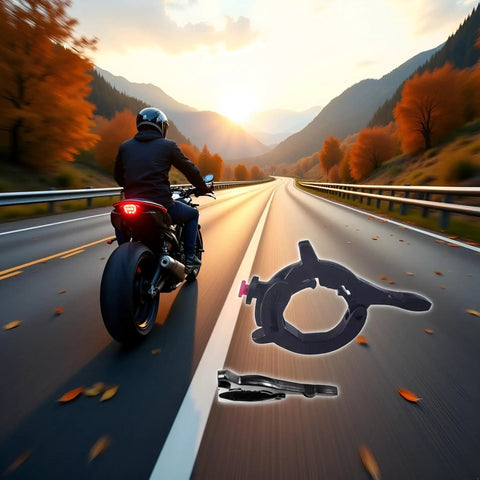 Universal Motorcycle Cruise Control Throttle Clamp Kit For Most Motorcycles And Electric Vehicles, No Tool Needed Handlebar Mount, Durable Black Aluminum Alloy Throttle Booster, Improves Comfort, Smooth Acceleration, And Fuel Efficiency