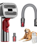 Deshedding Grooming Attachment Kit For Dyson V15 V11 V10 V8 V7 Dogs And Cats with brush, vacuum hose, dog, and cat