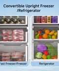 Ace 7 Cu Ft Upright Freezer That Converts To Chill Fridge Mode And Keeps Your Stash Fresh with smooth glide drawers and food storage.