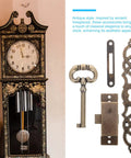 Old School Antique Clock Hardware Kit With Door Key Hinges And Cylinder for DIY Grandfather Clock Restoration project