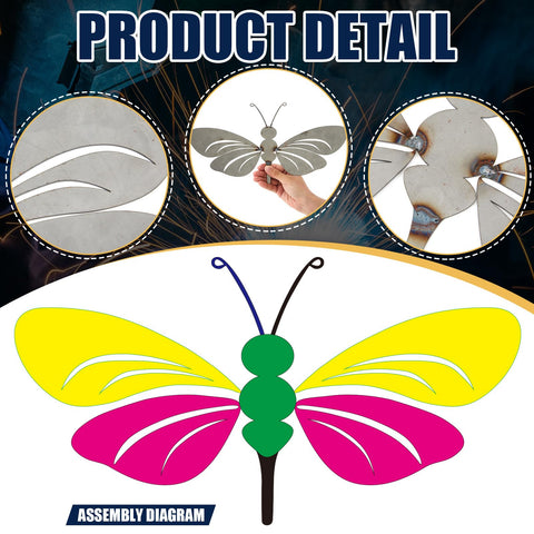 Butterfly Welding Practice Kit 8 Pcs Coupons For Beginners And Pros, showing steel butterfly design and assembly