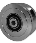 4 Inch V-Groove Gate Wheel Made Of Solid Steel With Dual Sealed Bearings, Heavy Duty Industrial Sliding Wheel For Inverted V Track Gates Up To 3000 Lbs
