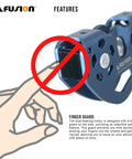 Heavy Duty Aluminum Zip Line Pulley System For Backyard Climbing Hauling And Rigging With Smooth Stainless Steel Bearings In Blue