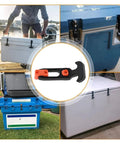 Flexible T Handle Draw Latches With Screws Hasp For Hood And Tool Box 4 Pack on coolers and storage boxes