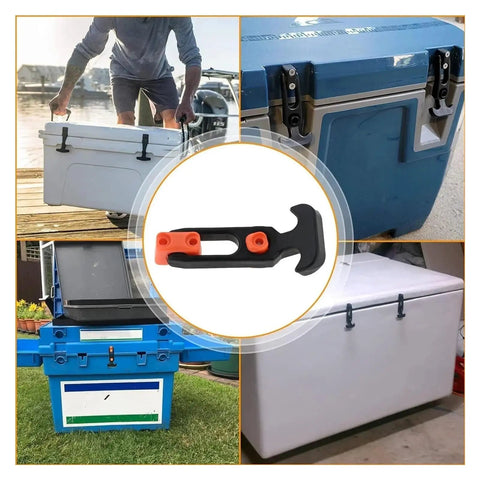 Flexible T Handle Draw Latches With Screws Hasp For Hood And Tool Box 4 Pack on coolers and storage boxes
