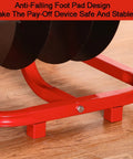 Anti-falling foot pad on Heavy-Duty Wire Spool Rack for 4 6 8 Reels, Cable Dispenser and Payoff Rack, Pro Grade Organization.