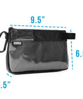 Small Black Electronics And Camera Accessories Bag With TPU Water Resistant Layer, 9.5inW x 6.5inH x 1.5inD