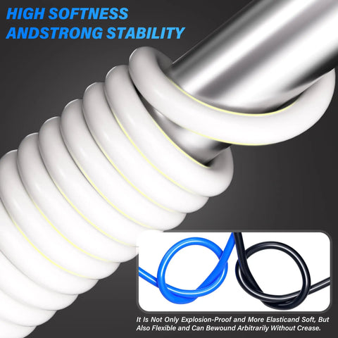 Rugged White Nylon Air Brake Hose Tube Quarter Inch Bore Three Eighths Wall Thirty Two Foot with high softness and stability