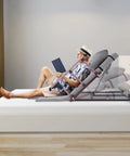 Heavy Duty Electric Lifting Backrest For Bed With 2-80° Power Adjustment And Massive 661 Lb Capacity Featuring Remote Control, user reclining with book