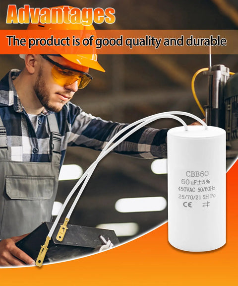 60uF 400V 450V Motor Capacitor For Rotary Hydraulic Auto Lift Power Units Replacement FA7147-5 FA7147 FA7175 Easy Install