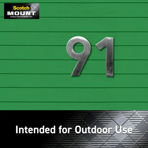 Outdoor Mounting Tape Two Roll Pack 1 Inch By 60 Inch Each Holds Up To 15 Lbs With Quick Bond On Contact against green backdrop