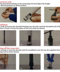 Installation guide for 50 Piece Metric Helicoil Kit M10 X 1.5 X 2.5D Wire Thread Insert Sleeve Bushing, steps in automotive repairs