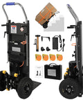 Heavy Duty Electric Stair Climbing Dolly 1500W Powered Hand Truck With 900 Lbs Capacity and 10 Inch Anti-Slip Tires accessories and features
