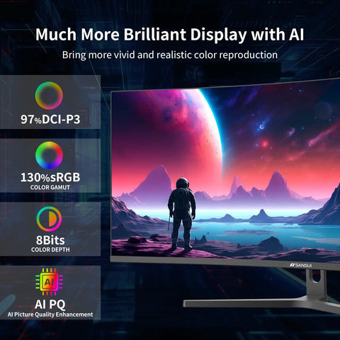 34 Inch Ultrawide Curved Gaming Monitor 3440x1440 UWQHD With Up To 200Hz Refresh Rate, showing vibrant color display features