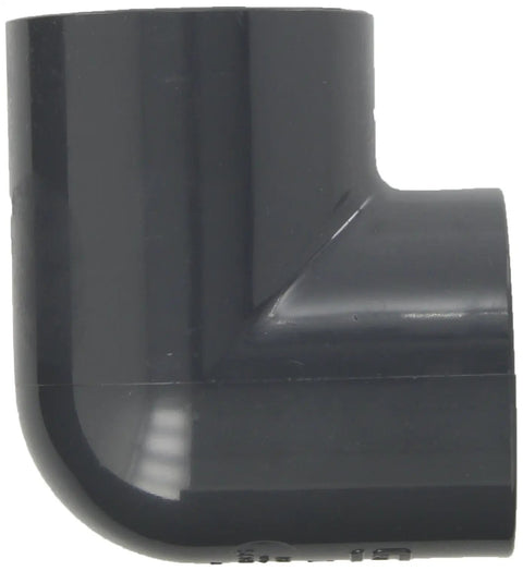 Gray 807 Series PVC Pipe Fitting 90 Degree Elbow Schedule 80 2 In Socket X 2 In NPT Female for plumbing tough jobs