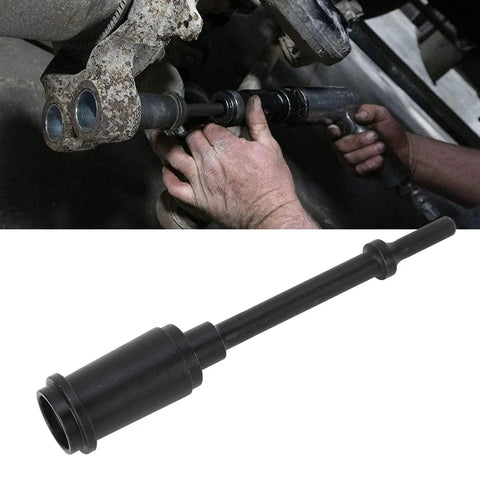 7 Inch Short Anchor Pin Driver Kit For Trucks And Trailers, Pneumatic Pin Removal And Installation Tool in action with mechanic