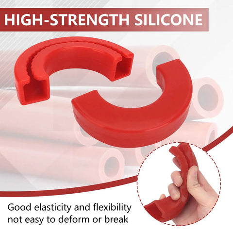 Close-up of red silicone Front Tow Hook Covers For Silverado 1500 And GMC Sierra 1500, demonstrating flexibility and strength
