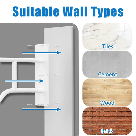 Rock Solid Outdoor Handrails For Front Porch Steps Heavy Duty U Shaped Stair Railing White mounting guide for various wall types.