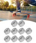 S624ZZ Stainless Steel Bearings 4x13x5mm Pack Of 10 with skateboard on pavement, showing durability and smooth spin performance