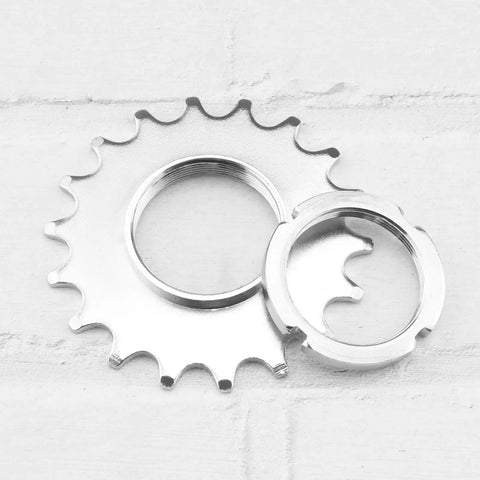 Fixed Gear Bike Sprocket 18T With Lock Ring For Single Speed Riders Heavy Duty Heat Treated No 45 Steel Cog Threaded Ring