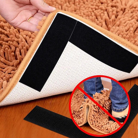 Heavy Duty Hook And Loop Tape Roll 16.4 Ft By 2 Inch Wide With Beast Mode Adhesive Backing under rug for secure mounting