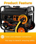 Generator using L14-30P To 6-50R Twist-Lock Plug Adapter For Welder And Generator Power Cord, locked twist-lock for safety