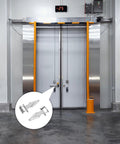 Concealed Zinc Alloy Door Hinge Set, Heavy Duty Hidden Hinge for Industrial Use, Adjustable No Show Mount, Ultra Durable Zinc Alloy Hardware for Commercial Fridges and Cabinets, 2 Pack on industrial fridge door