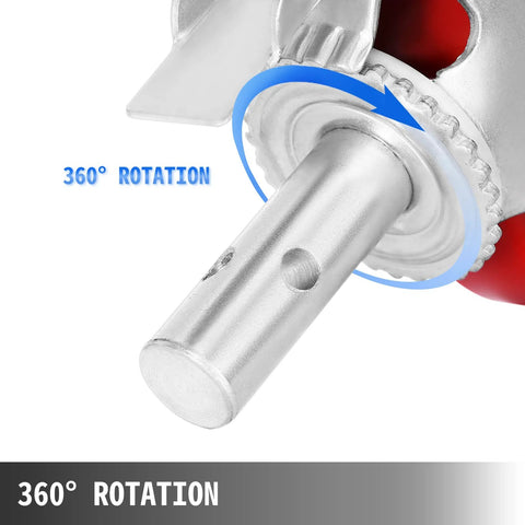 Close-up of 360-degree rotation feature on Heavy Duty 8 Inch Scaffolding Casters Set, 4 Pack With Locking Stem Brakes, Polyurethane Wheels.