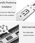 20-Pair Soft Close Side Mount Drawer Slides Full Extension Telescopic Cabinet Rails featuring pre-drilled holes and solid steel balls.