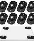 Heavy Duty Self Adhesive Caster Wheels And Appliance Rollers For Kitchen Countertop Sliding With 360 Degree Swivel set of 8 in black.