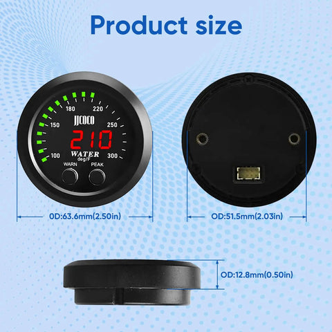 Exhaust Gas Temperature EGT Gauge And Turbo Boost Vacuum Gauge Kit For Real Time Engine Monitoring, Keeps Your Turbo Under Control, Prevents Overheating, Boost Leak, And Performance Optimization For Cars, Trucks, And SUVs. 2.5in gauge size