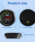 52mm Digital Water Temperature Gauge With Alarm for Cars, Trucks and Boats, 1/8 NPT Sensor, 12V/24V DC Power, Red Display With Green Ambient Light, 100-300F (38-150C), Plug and Play Ultra Accurate Auto Gauge size view