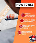 Person using White Heavy Duty Construction Adhesive 12 Pack With Fast Cure And Strong Grab For Tile Wall Panels Marble And Granite Sticking Like Crazy For DIY And Pro Projects