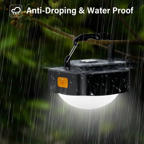 Rechargeable Camping Lights Dual Pack Black Tent Lights Mini LED Lanterns Portable For Hiking Backpacking Fishing Survival Gear Emergency Outage And Hurricane Prep in rain