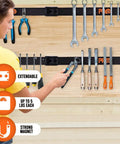 12 Inch Magnetic Tool Holder Strip For Garage And Workshop Organization, Heavy Duty Magnetic Bar On A Carbon Steel Rail