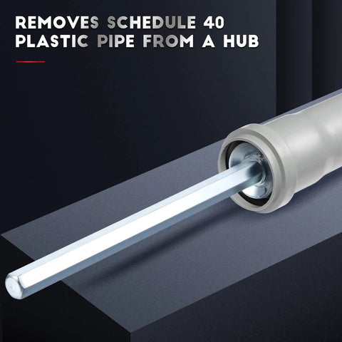 PVC Pipe Reamer For Half Inch Fittings, Drill Driven Reaming Tool With Inside Cutter And Hub Remover, stainless steel close-up