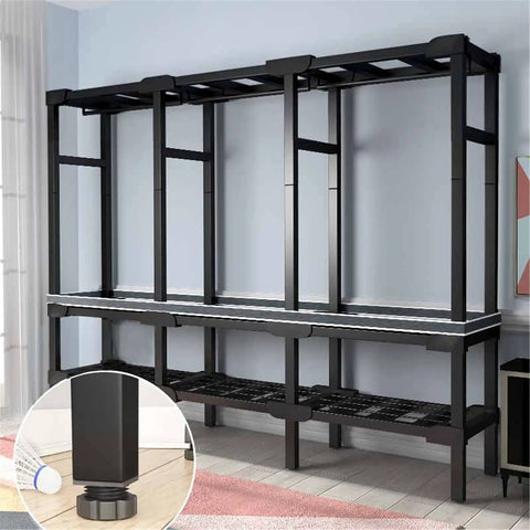 Heavy Duty Portable Fabric Wardrobe Featuring Top Notch Carbon Steel Frame And Zero Hassle Instant Assembly for home closet organization.