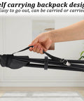 2 Pack Portable Folding Camping Stool With Built In Shoulder Straps For Easy Carry Lightweight Tripod Chair carried by hand