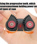 Close-up of aluminum cam cleat from Four Pack Aluminum Kayak Cam Cleats For Boats And Paddling Gear Built Tough Rugged Marine Cleats.