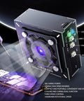 Portable On The Go Solder Fume Extractor With Fan For Soldering Station showing fan switches and LED display