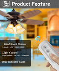 Ceiling Fan Remote Control Replacement With Wall Bracket No Fuss Setup 3 Speed Settings And Light Dimmer Remote in use