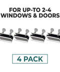 Aluminum Thumb Turn Window Locks 4 Pack For Sliding Windows And Doors No Drill Install Kid Safe Indoor Outdoor Security