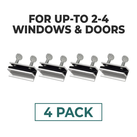 Aluminum Thumb Turn Window Locks 4 Pack For Sliding Windows And Doors No Drill Install Kid Safe Indoor Outdoor Security