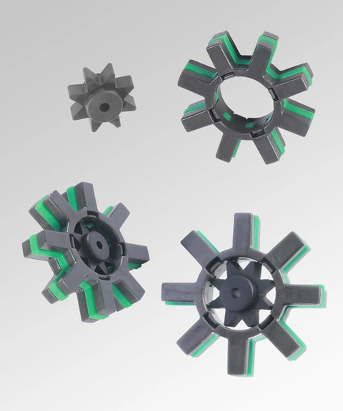 Heavy Duty Steering Wheel Repair Kit For Electric Power Steering Motor Shaft Rubber Damper OEM 4525428040 4525328130, black and green rubber dampers.