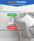 Long Reach Twin Extension Cord Power Strip 12 Foot Dual Outlets With Flat Wall Plug Flexible Split Cables for Behind Couch